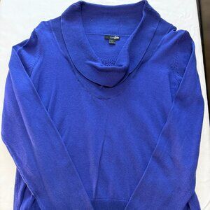 East 5th - Navy Blue Long Sleeve Cowl Neck Sweater